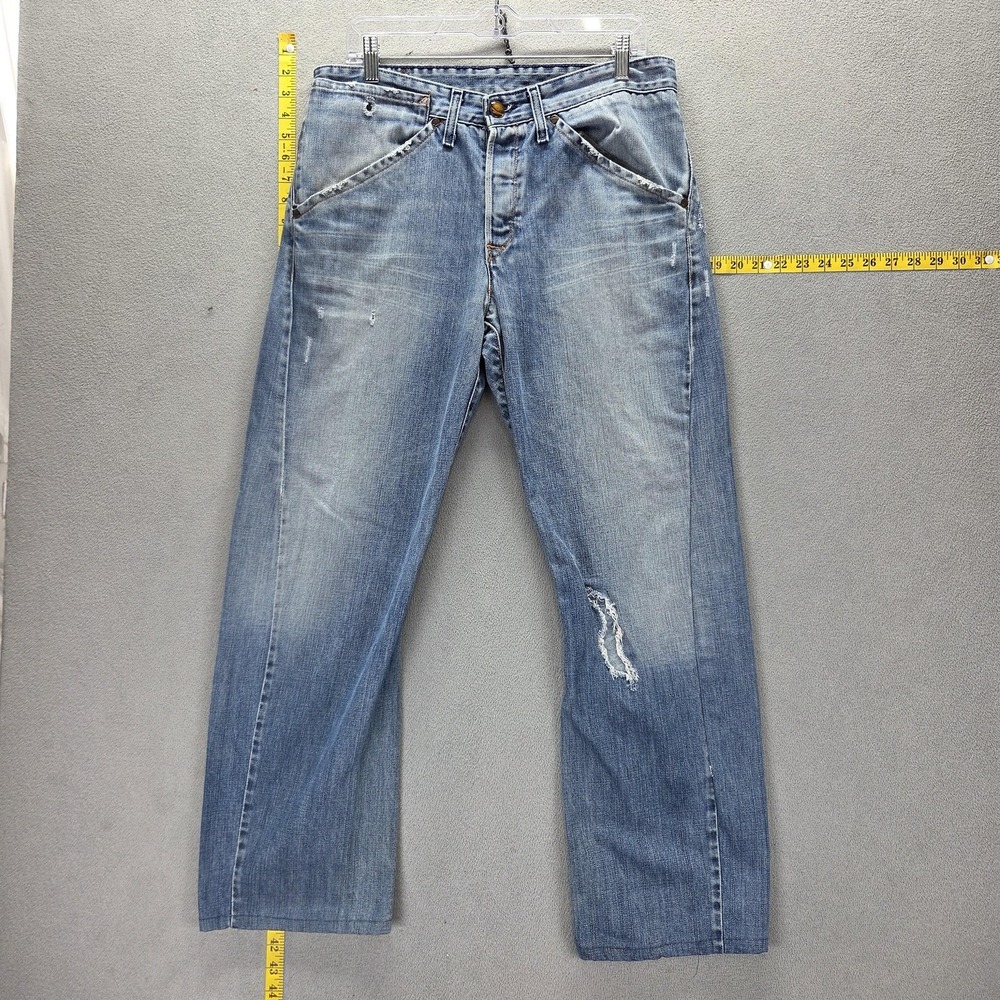 VTG Levis Engineered Jeans Mens Blue Twisted Button Fly Medium Wash Fits 32x30